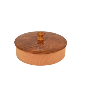 <b>Wooden</b> Chapati Box Round Shape Roti Box Handmade Wood Roti Serving Box Casserole Roti <b>Boxes</b> With <b>Wooden</b> Lid - Product Image 6