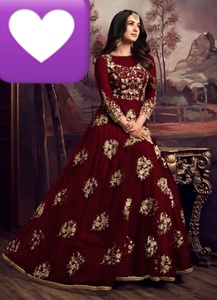 2023 vente chaude indien pakistanais dernière robe brodée en Organza lourd travail à la main Net Collection de mariage robe filles fêtes - Product Image 2