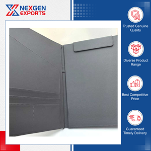 Porte-documents en cuir PU fait main de qualité supérieure, le plus vendu, avec poches et clip magnétique, fabriqué en Inde - Product Image 2