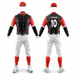 Heat Sublimation Printed Logo Uniform Blank <b>Baseball</b> Kits Multi Pocket Design All Season Summer Wear Softball Uniform Suit - Product Image 1