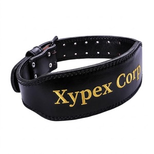 Ceinture de musculation en cuir de vachette de 4 pouces avec logo personnalisé, robuste, réglable, professionnelle, douce, antidérapante, épaisseur 6 mm, unisexe, pour la salle de sport et la remise en forme - Product Image 1