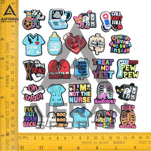 AIFRAN Breloques pour sabots en PVC souple, style lettre animale, motif fleur, accessoires DIY pour chaussures de jardin, vente en gros - Product Image 2