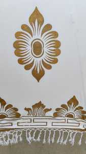 Parasol de jardin pliant en tube de fer à motif unique imprimé en relief, style bohème indien, parasol de plage, protection solaire pour patios, fait main - Product Image 3