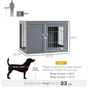 Cuccia per Cani a Doppia Porta Stile Mobiletto/Tavolino per Cani di Piccola e Media Taglia - Cuccia e Arredamento per Animali Domestici - Product Image 2