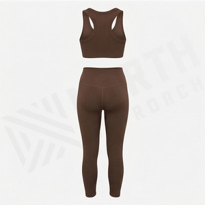 Conjunto Deportivo de Dos Piezas para Mujer, Talla Grande, Secado Rápido, Leggings Ajustados, Top Corto, Ropa de Gimnasio, Sin Costuras - Product Image 2