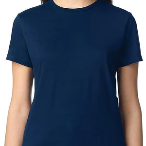 Camiseta de jersey con estampado navideño para mujer, camiseta con logotipo, gráfico de moda, informal, ajuste regular, para todas las estaciones, Top estético de moda - Product Image 1