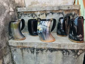 Nueva Jarra de Cuerno de Vaca Auténtica Hecha a Mano, Estilo Vikingo, Jarra para Beber Cerveza/Ale/Mead, Ecológica, Vintage Medieval - Product Image 2