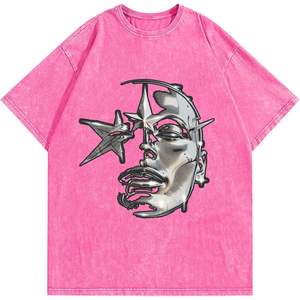 2025 unisexe coton surdimensionné graphique t-shirt hommes poids lourd Boxy à manches courtes haut décontracté Vintage Streetwear Style - Product Image 1