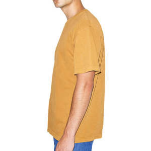 Inkleaf Sports Solid Color 100% Cotton Canvas <b>Men's</b> Regular Fit Breathable Eco-Friendly Casual T-Shirt-Comfortable Plus Size Low - Product Image 2