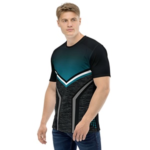 T-shirts à séchage rapide par sublimation avec impression intégrale 100 % polyester, personnalisation du logo, idéaux pour les vêtements de sport, de gym et les commandes en gros - Product Image 2