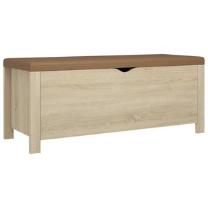Sonoma Oak 41.3"x15.7"x17.7" Home Furniture <b>Storage</b> <b>Box</b> with Cushion - Product Image 2