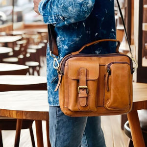 Genuine <b>Leather</b> Luxury Fashion <b>Handbags</b> with Chains Durable <b>Large</b> Capacity Crossbody Shoulder Bags for Unisex Use - Product Image 2