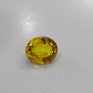 Saphir Jaune Synthétique de Qualité Supérieure, Forme Ovale, Clarté Brillante, Pierre Précieuse Facettée pour la Fabrication de Bijoux - Product Image 1