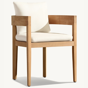 Eco-Friendly Garden <b>Dining</b> <b>Chair</b> Made of Solid Teak Wood with Soft Comfortable Cushioning <b>Stackable</b> - Product Image 3
