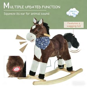 Cavallo a Dondolo in Peluche a Forma di Cowboy per Bambini - Product Image 3