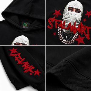 Sudadera con Capucha Personalizada de Invierno con Diseño Gráfico, Estilo Hip Hop Urbano para Hombre, Corte Regular, Forro Polar, Manga Bordada, Venta al Por Mayor OEM - Product Image 5