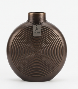 Artisanal Bohemian <b>Bronze</b> Tabletop <b>Vase</b> Handmade Decorative Flower Pot For Modern Home Tabletop Accessories - Product Image 2