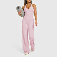 Nouvel ensemble débardeur col en V et pantalon droit pour femme – Tenue de sport deux pièces respirante pour yoga, gym, pilates – Idéal été