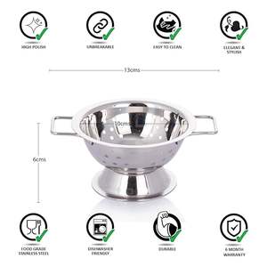 Mini passoire en acier inoxydable de haute qualité OEM avec poignée pour égoutter, laver et filtrer les aliments – Vente en gros - Product Image 4