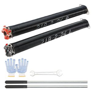 Coppia di Molle a Torsione per Porte da Garage 0,218 X 2 X 24 Pollici, Barre di Avvolgimento Antiscivolo con 16000 Cicli, Accessori per Porte e Finestre - Product Image 1