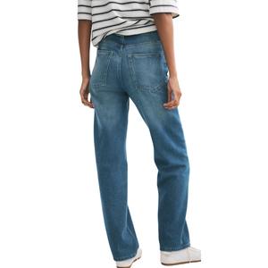 Jeans de Cintura Alta para Mujer, Pantalones Vaqueros Casuales de Estilo Vintage, Cómodos para Uso Diario, Venta al Por Mayor Personalizada - Product Image 2