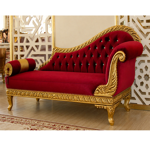 Wedding Stage Italian Loveseat for Bride & Groom Unique Design Wedding Loveseat French Style Red <b>Gold</b> <b>Sofa</b> Set for Wedding - Product Image 1
