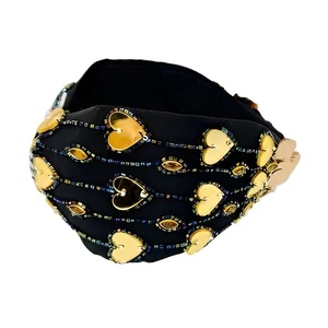 Diademas de Tela Hechas a Mano con Forma de Corazón, Luminosas y Elegantes, Accesorios para el Cabello de Niñas con Nudos para Mujeres en Europa y EE. UU., Tendencia 2025 - Product Image 1