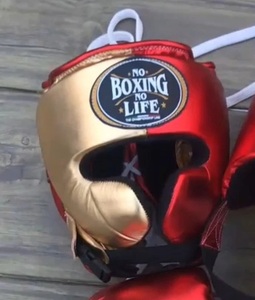 No Boxing No Life Premium Leather Sparring <b>Training</b> Boxing Gloves <b>Head</b> Guard & Groin Guard Adult Protective Martial Arts Gear - Product Image 2
