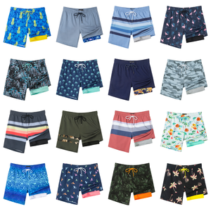 Custom 7 Inch 2-in-1 Mens Running Shorts Eco-Friendly Anti-Wrinkle Breathable Quick-Dry Drawstring Closure Mid Waist for Workout - Product Image 1