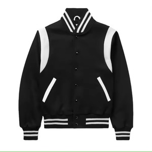 Premium White Satin Starter <b>Jacket</b> for Fans Casual Varsity High Street Style Winter Oversized Stand <b>Collar</b> Fashion - Product Image 5