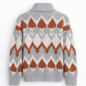 Chaqueta de punto jacquard para mujer, con cremallera frontal, patrón texturizado, manga larga, cómoda, informal, para viajes y uso diario - Product Image 2