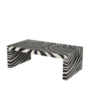 Table basse ronde en os incrusté, faite à la main, design moderne, meuble décoratif pour salon - Grande Vente - Product Image 2
