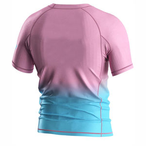 เสื้อแรชการ์ดแขนยาวผู้ชาย พิมพ์ลายไล่เฉดสีน้ำเงิน แห้งเร็ว โพลีเอสเตอร์ UPF50+ ระบายอากาศได้ดี เป็นมิตรกับสิ่งแวดล้อม ป้องกันแบคทีเรีย - Product Image 3