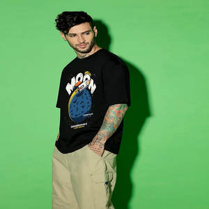 Camiseta pesada con logotipo personalizado de primera calidad, Camiseta 100% de algodón para hombre, camisetas en blanco de gran tamaño con estampado de hojaldre 280GSM - Product Image 3