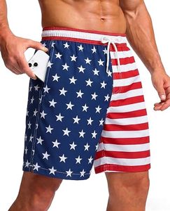 <b>Men's</b> Green Solid Sporty Board <b>Shorts</b> with <b>White</b> Drawstring Quick Dry Waterproof Swim Trunks Casual <b>Short</b> Length Mid Waist - Product Image 5