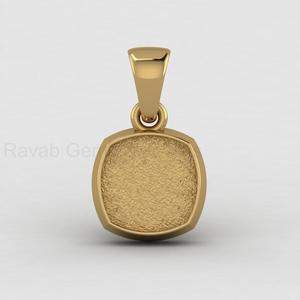 Handmade 925 Silver 14K Gold 10mm <b>Cushion</b> Blank Bezel Cup Cabochon Setting Charm Pendant DIY Resin Keepsake Jewelry Findings - Product Image 1