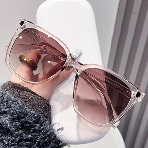 2026 Fashion Oversized Sunglasses Woman Brand Designer Vintage Square Sun Glasses Female Big <b>Frame</b> Gradient Shades Oculos - Product Image 3
