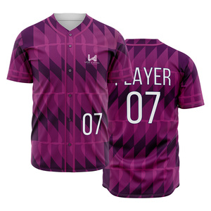 เสื้อเบสบอลสโมสรชายแบบสั่งทำพิเศษ ปิดกระดุมทั้งตัว พิมพ์ลายโลโก้ด้านหน้าแบบ 3 มิติ ผ้าแห้งเร็ว ระบายอากาศได้ดี เหมาะสำหรับทุกฤดูกาล - Product Image 3