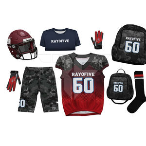 Conjunto de Uniforme de Fútbol Americano Ligero y Transpirable, Accesorios Cortos, 100% Poliéster, Unisex, Adulto, Nueva Llegada - Product Image 3