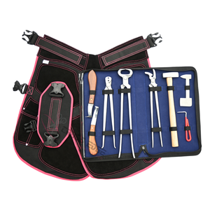 Kit d'outils de fermeur personnalisé avec tablier, cure-crevasses, polissoir à cravasses, extracteur de clous, marteau, pince à cravasses courbée, couteau à cravasses, cisaille à cravasses - Product Image 6