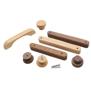 Modern Wooden Drawer Pulls and Cabinet Door Knobs for Kitchen <b>Wardrobes</b> Decorative Furniture <b>Hardware</b> Solid Wood Knobs and Pulls - Product Image 1