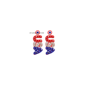 Boucles d'oreilles perlées du 4 juillet, fabrication artisanale américaine, design personnalisé, bijoux patriotiques en gros - Product Image 6