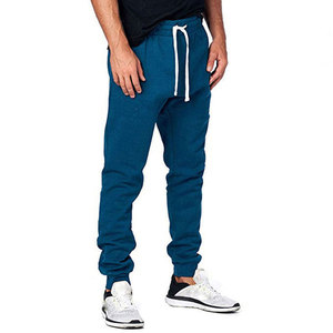 Pantalon de survêtement en molleton pour homme, coupe droite, décontracté, respirant, extensible, 100% coton, poches disponibles, plusieurs couleurs - Product Image 3
