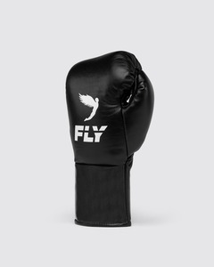 Gants de boxe noirs personnalisés OEM FLY, cuir de haute qualité, gants de boxe à lacets pour l'entraînement et le sparring - Product Image 2