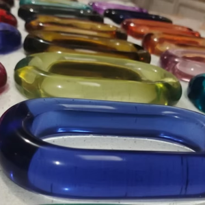 Cadena de Eslabones de Acrílico/Resina Hecha a Mano, Estilo Retro, Cadena de Resina Acrílica de Color, Desmontable, de la India - Product Image 5