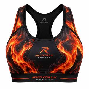 <b>Low</b> Price Best Selling Women High Support Racerback Sublimation Gym <b>Bra</b> Front Quick Dry Breathable Spandex/Nylon Wholesale High - Product Image 1