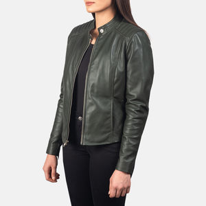 Vestes en cuir pour femmes, prix de gros, mode féminine, nouvelle arrivée, vestes en cuir véritable personnalisées pour femmes - Product Image 4