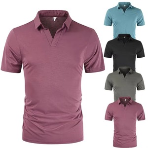 Chemise polo OEM & ODM à manches courtes, en coton coloré uni, chemises polo personnalisées avec logo - Product Image 6