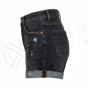Shorts de Mezclilla Desgastados para Mujer, Estilo Jorts, Jeans Holgados, Lavado Veraniego, Calidad Premium, Moda Casual Urbana - Product Image 3
