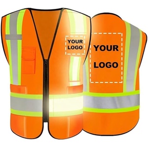 Gilet de sécurité réfléchissant haute visibilité personnalisé avec 5 poches Logo personnalisé Vêtements de travail d'extérieur Gilet de protection durable - Product Image 4